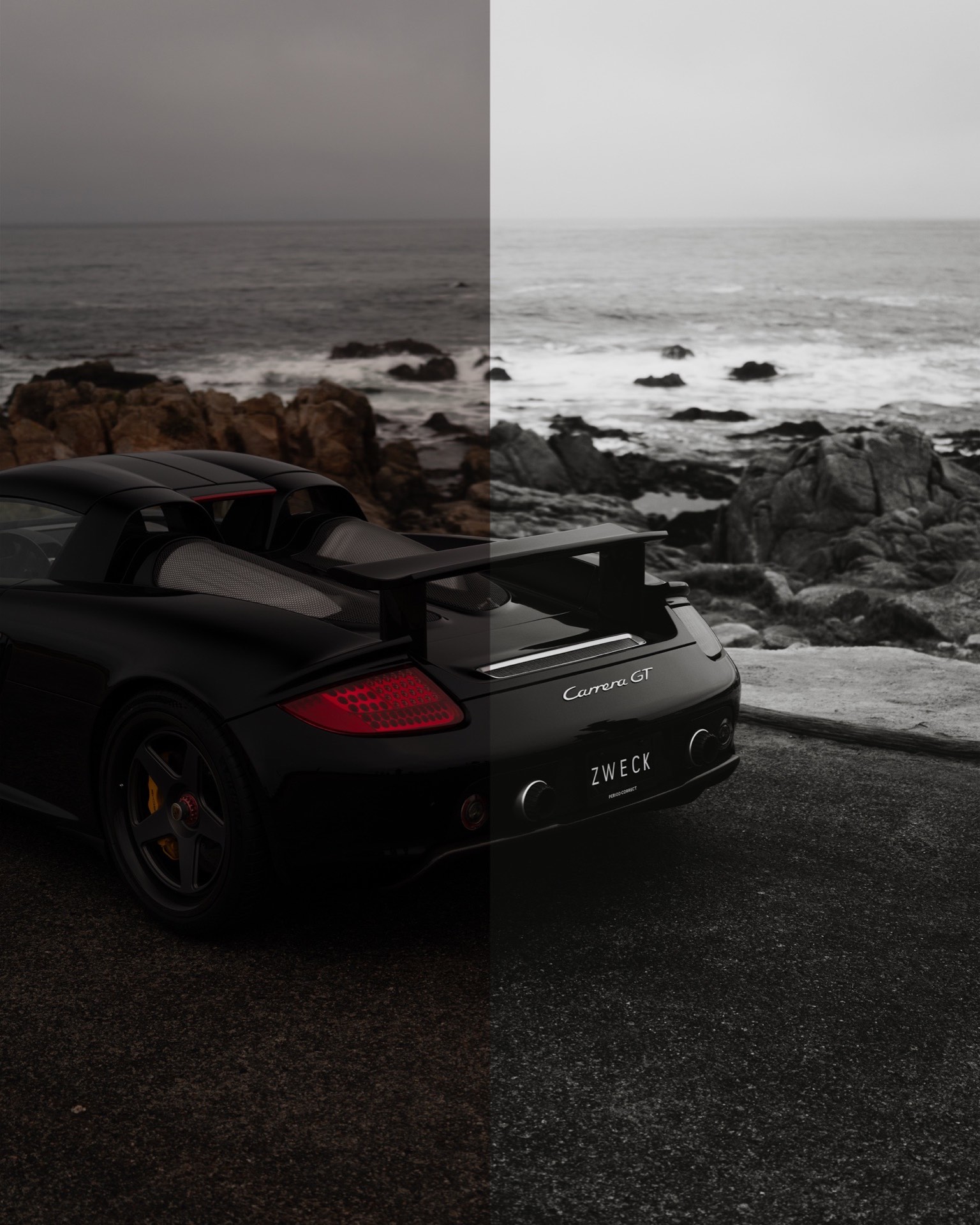 Chrome preset before and after comparison
